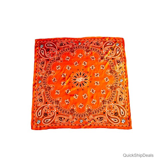 100% Silk Bandana Scarf 34x34 Women's Luxury Collegiate Accessory